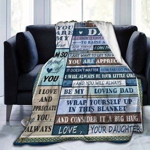 Daughter to Dad Fleece Blanket. Perfect Holiday Gift! Soft, Cozy and Tho…